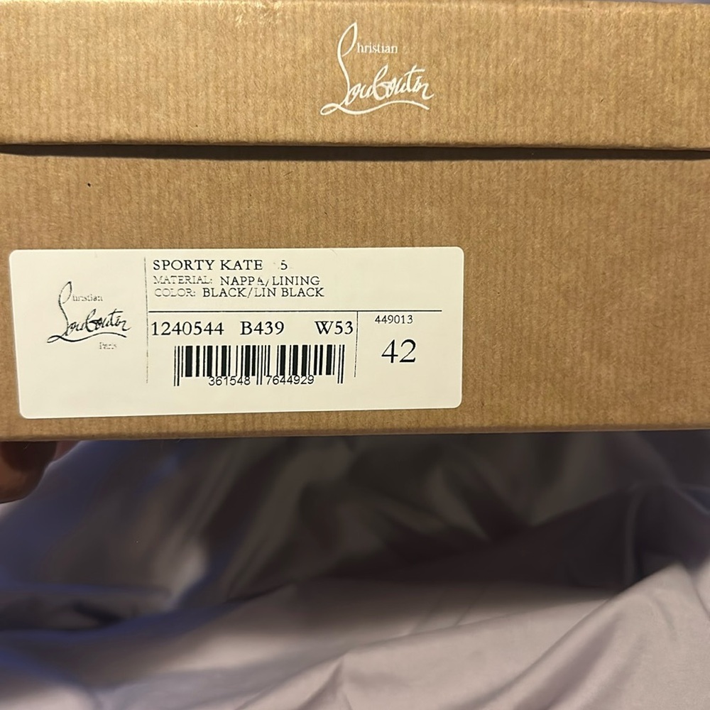 Christian Louboutin Sporty Kate . Size 42 black leather .